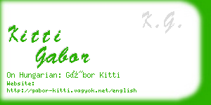kitti gabor business card